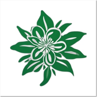 Emerald Blossom Artistic Floral Design No. 516 Posters and Art